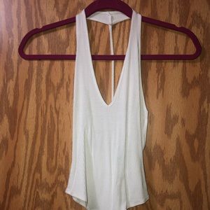White Halter Bodysuit
